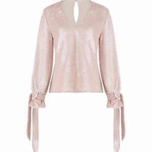 Pink sequin blouse